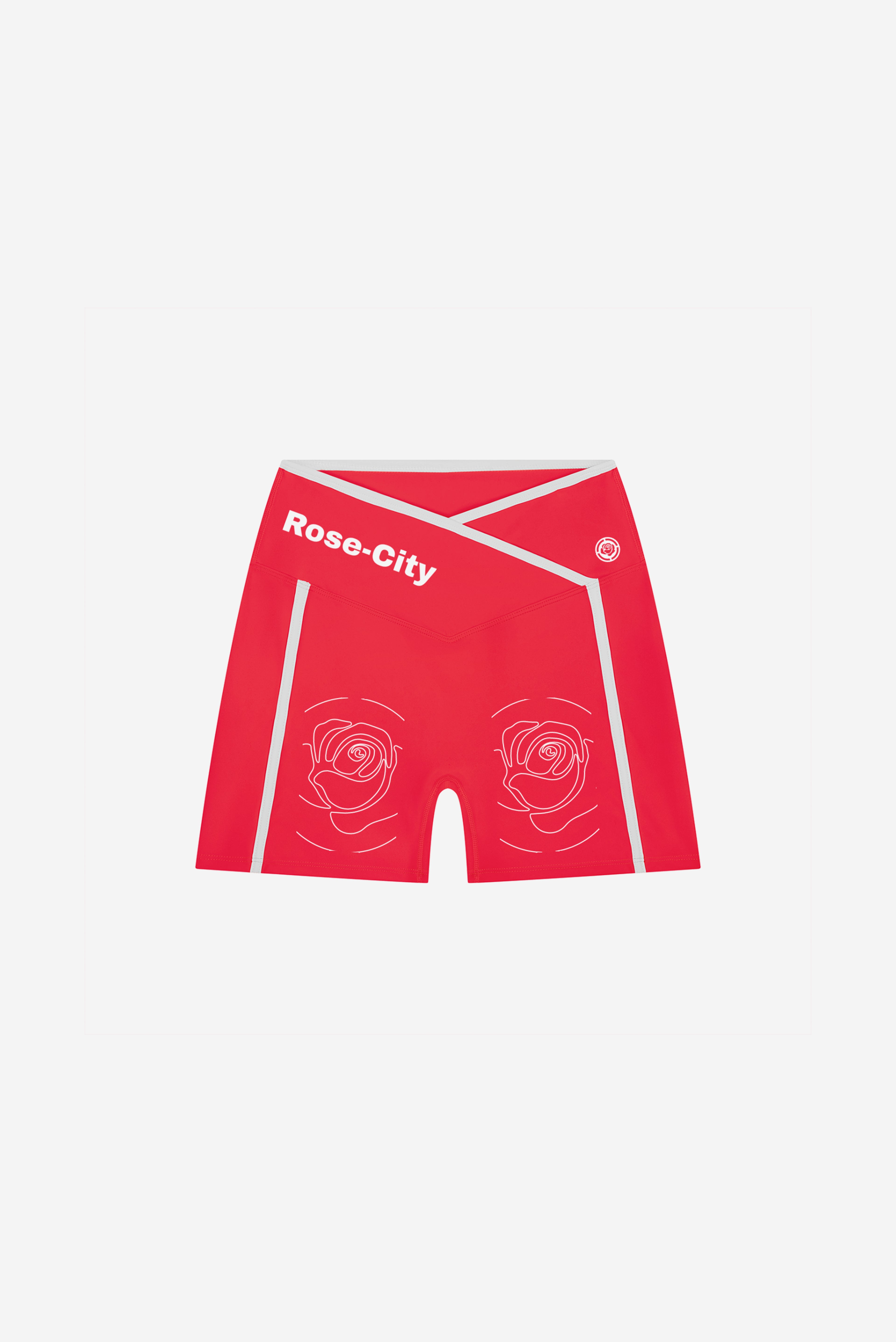 Rose City - Women’s High Rise Performance Shorts (Red)