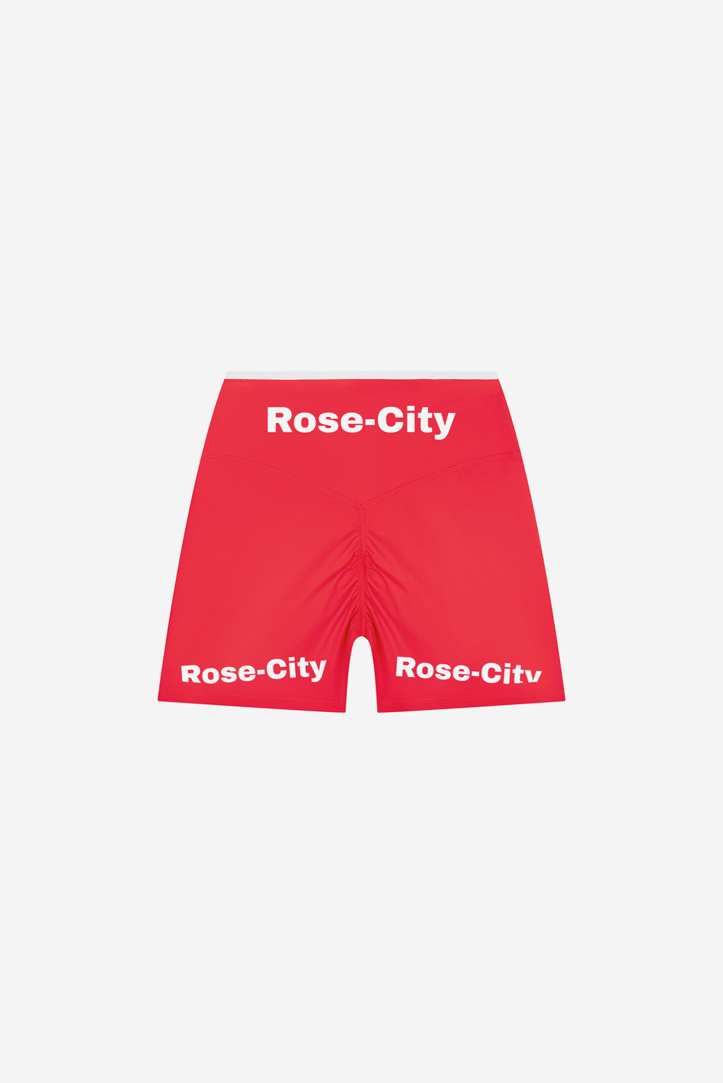 Rose City - Women’s High Rise Performance Shorts (Red)