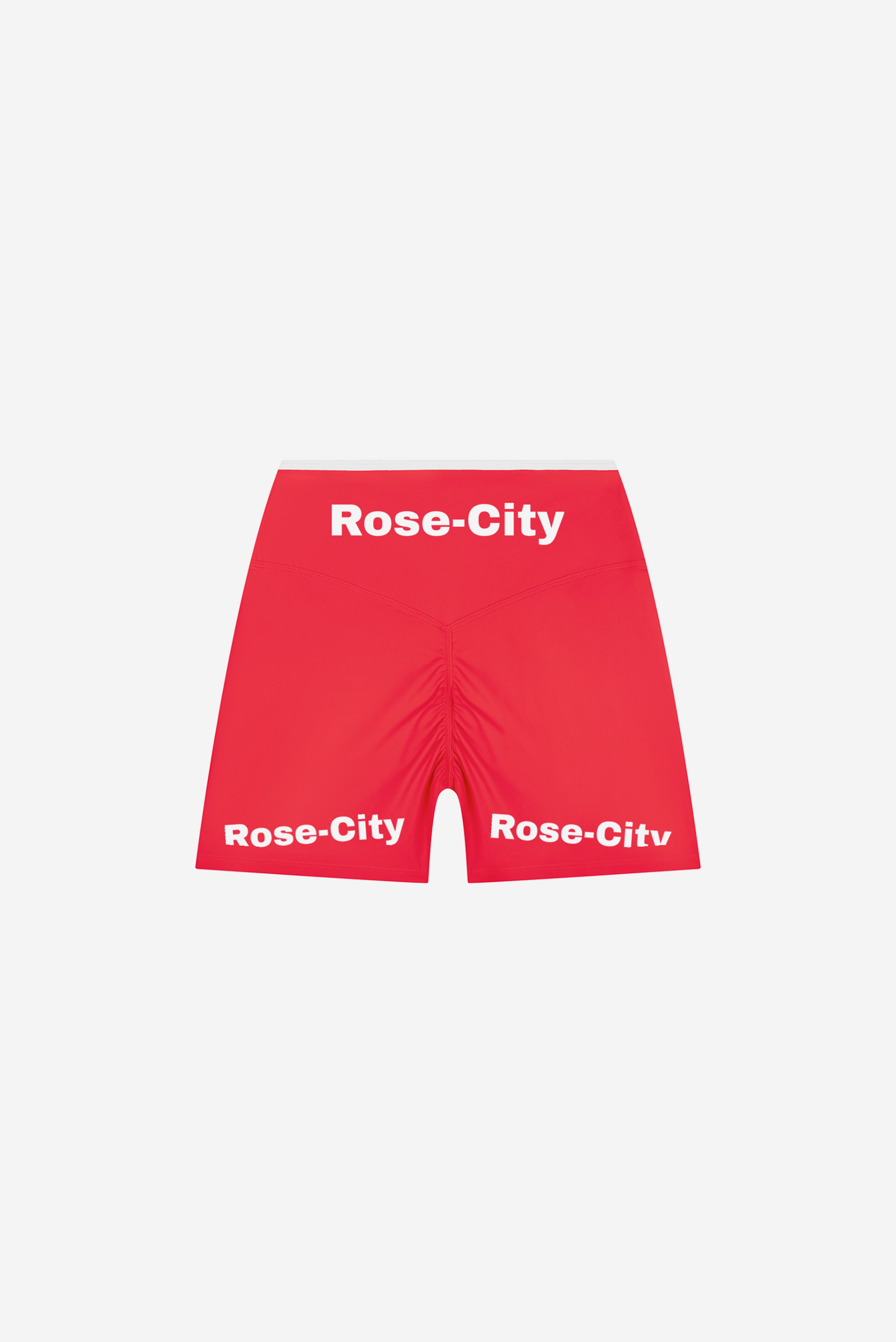 Rose City - Women’s High Rise Performance Shorts (Red)