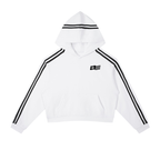 Contrast Side Stripe Cropped Hoodie