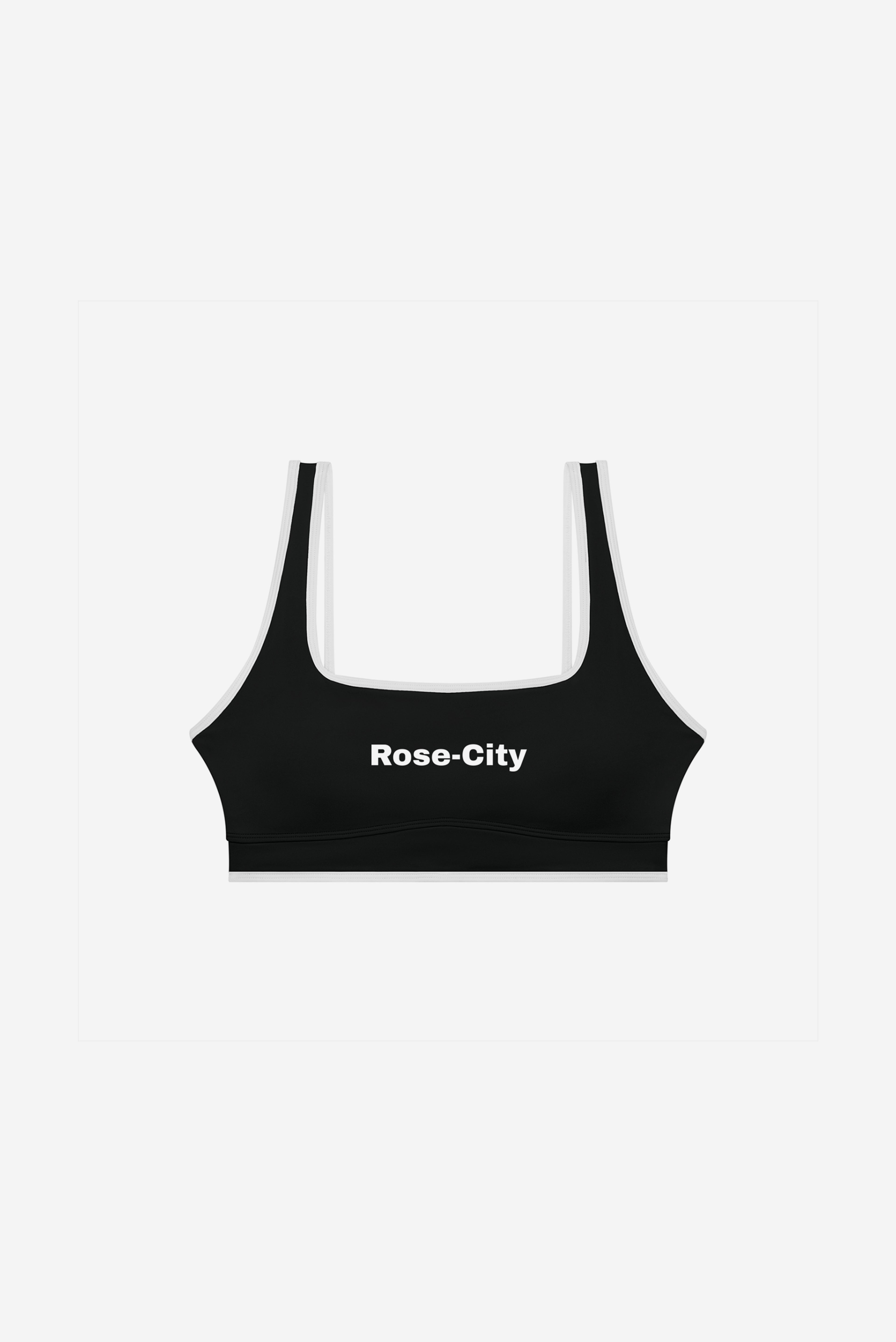 Rose City - Women's Performance Sports Bra (Black)