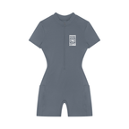 Women's Quarter-Zip Short Sleeve Romper
