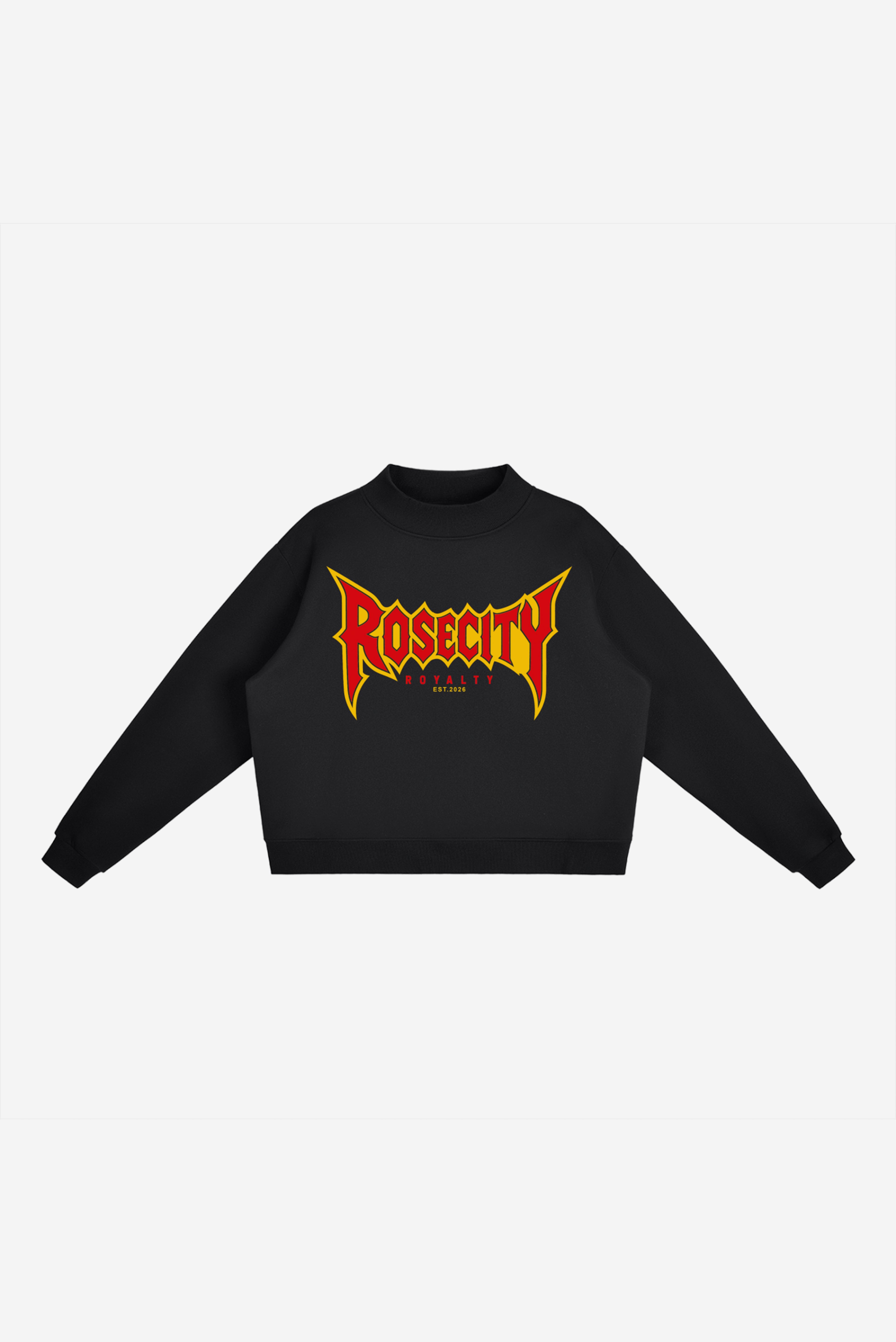RC Concert - Essential Fleece Mock-Neck Crew Sweatshirt (Black)