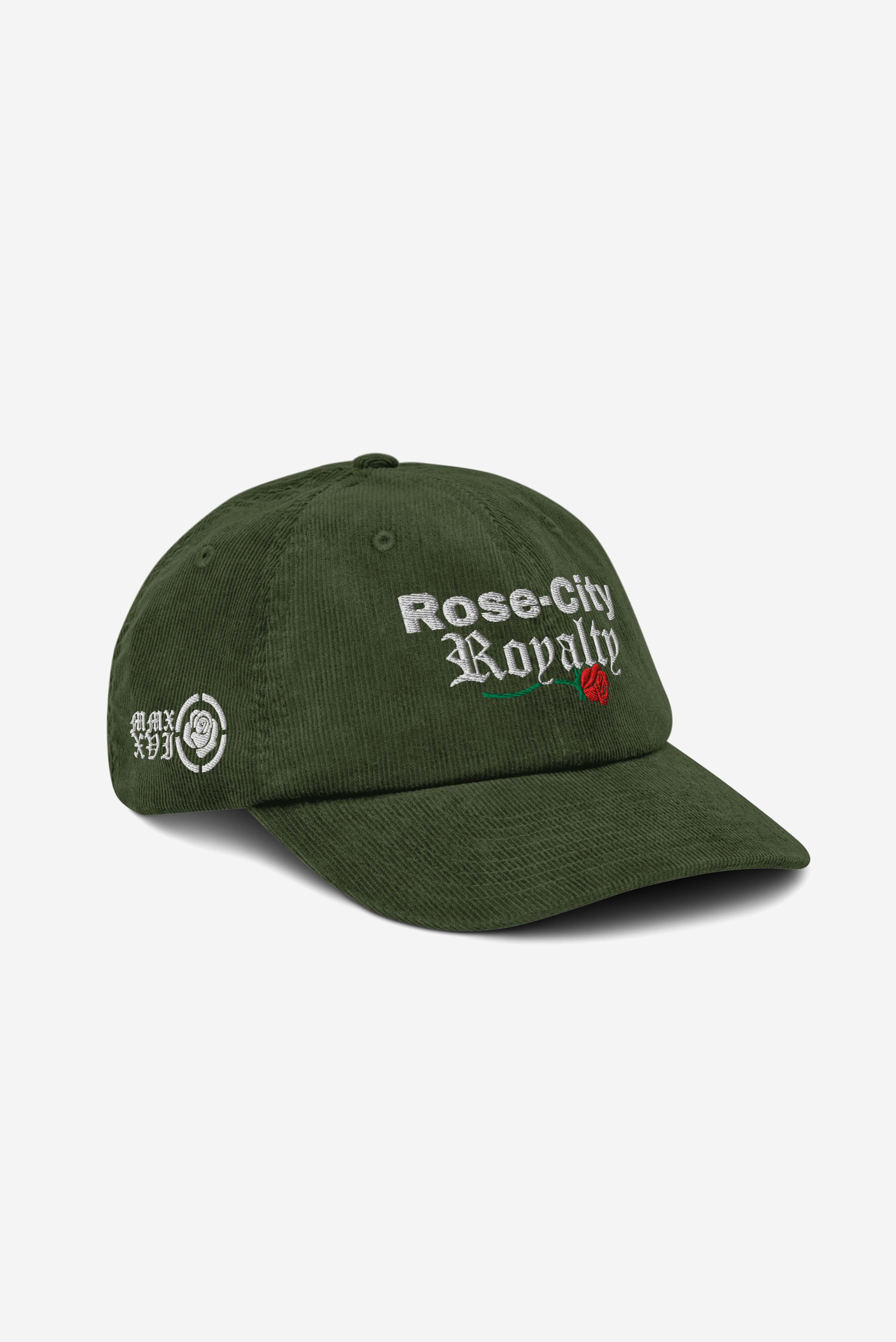 Rose City Royalty - Corduroy Hat (Moss Green)