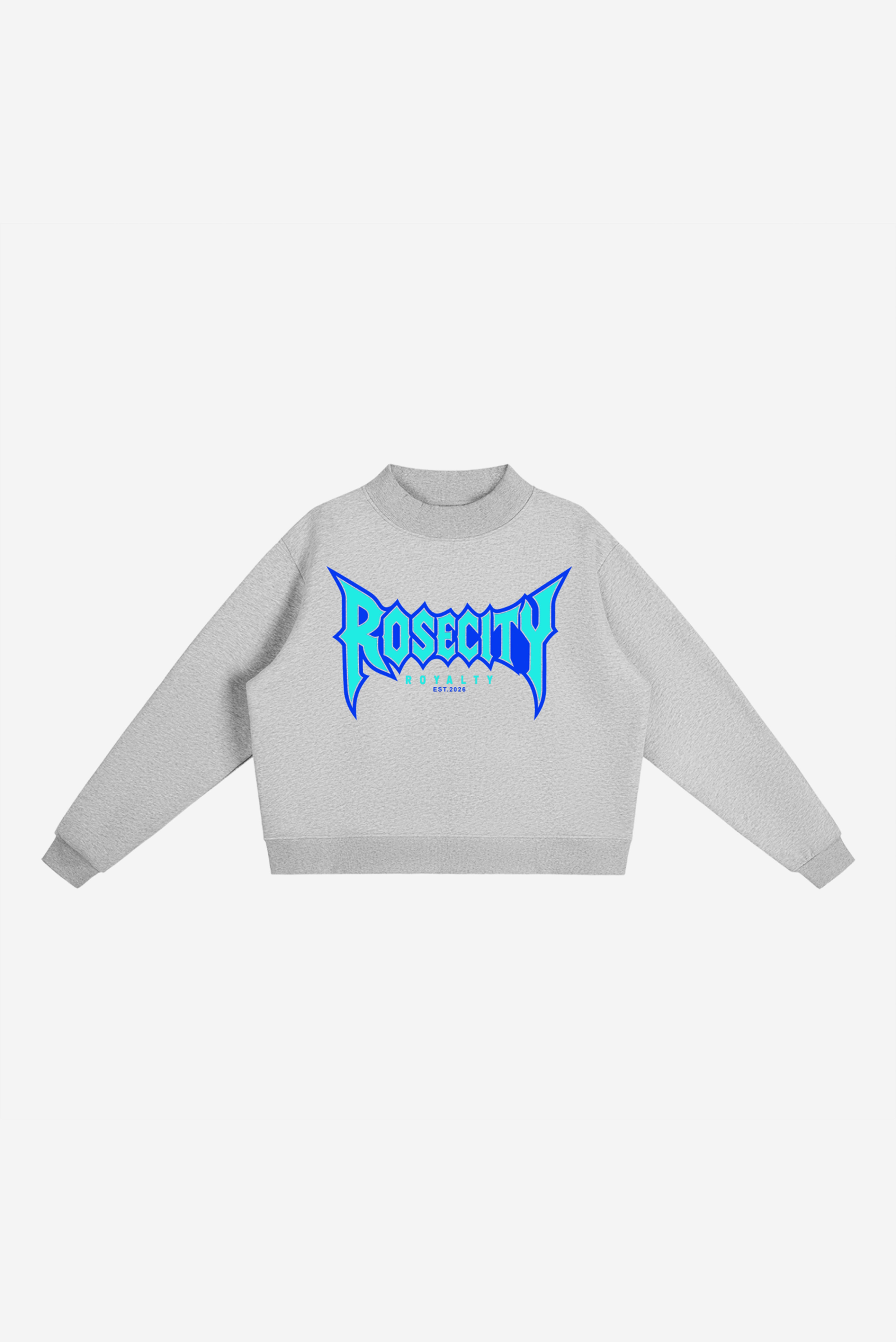 RC Concert - Essential Fleece Mock-Neck Crew Sweatshirt (Heather Grey)