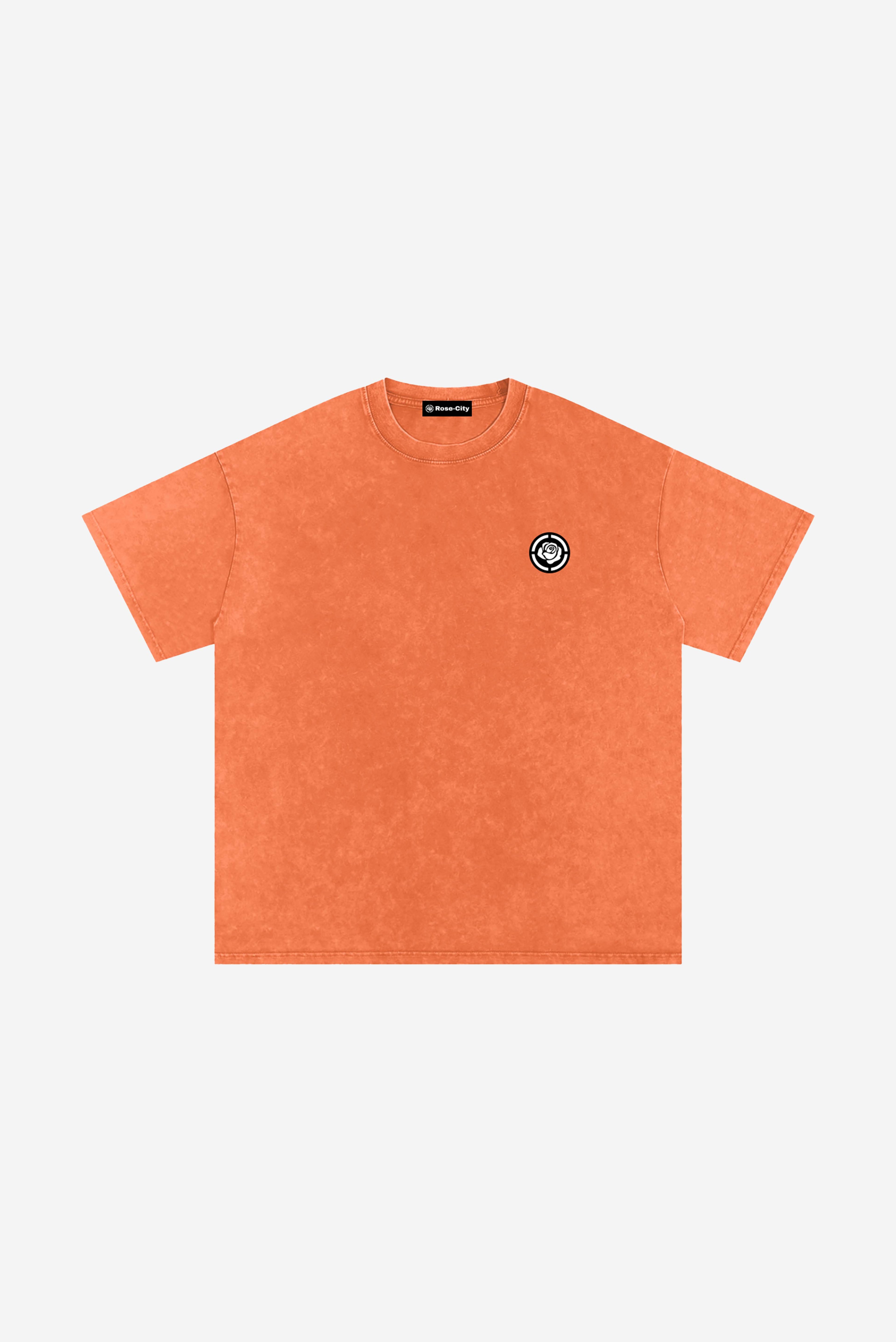 Rose-City Essential - Snow Washed T-Shirt (Orange)