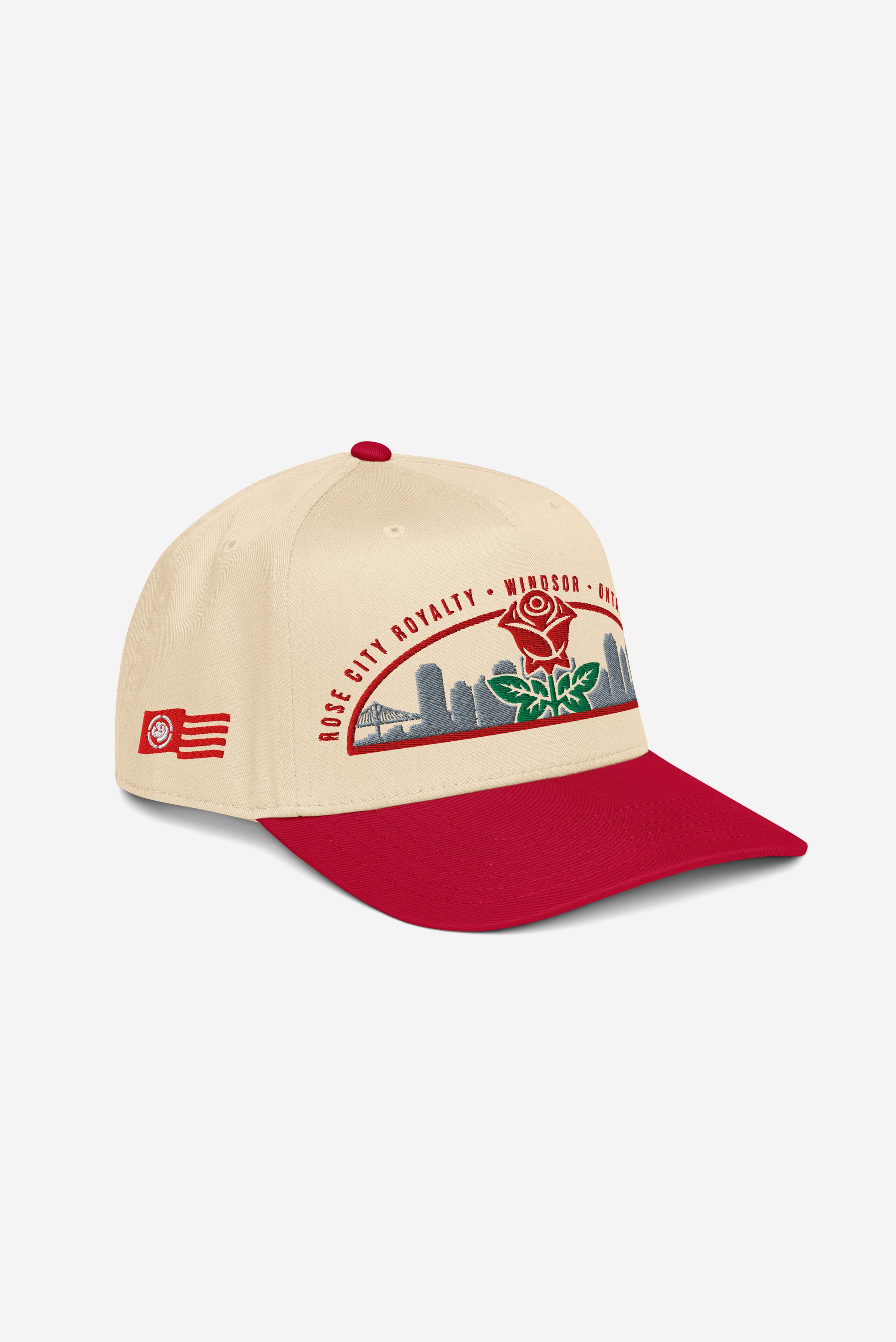 Rose City Ambassador - 5 panel cap (Cream/Red)