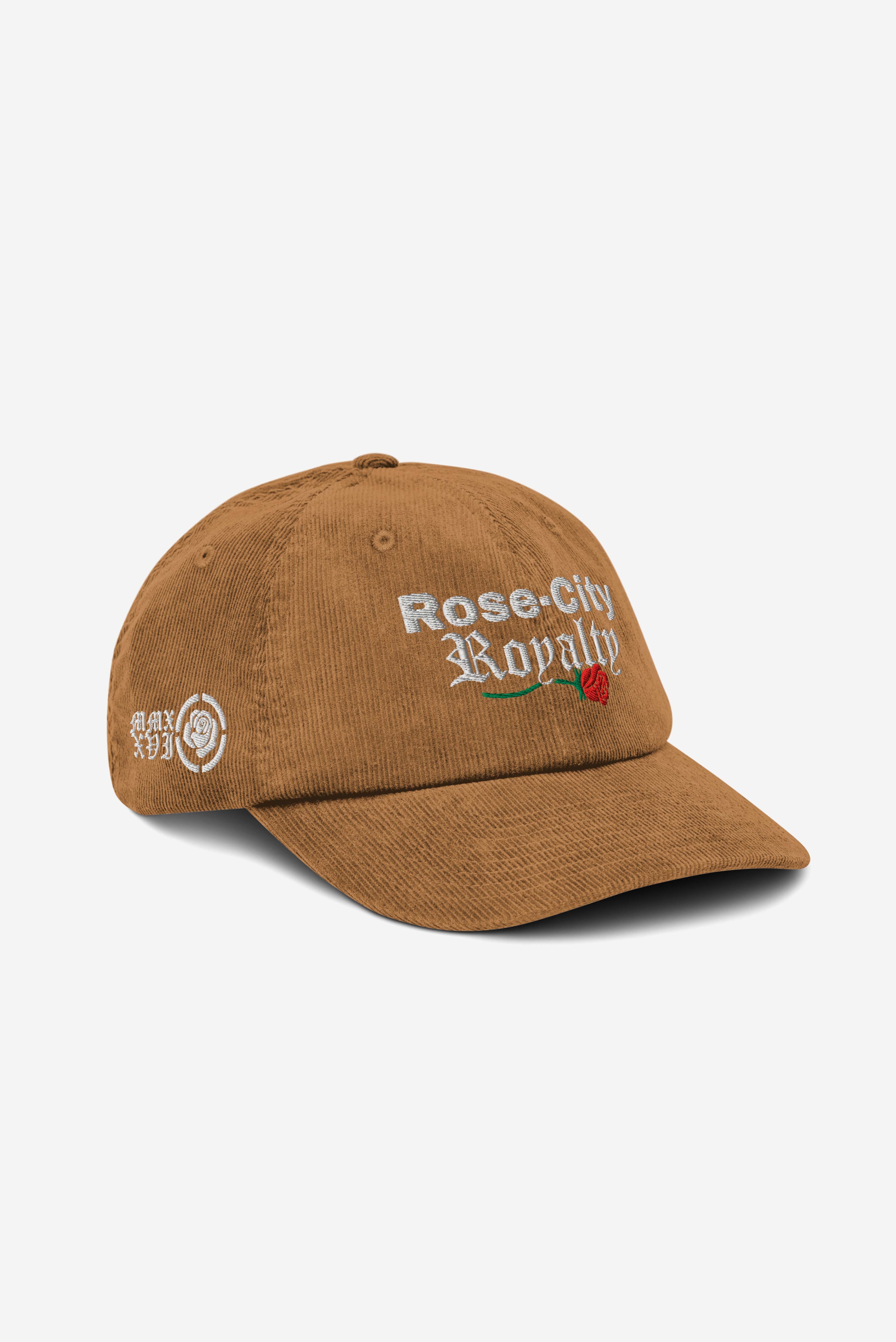 Rose City Royalty - Corduroy Hat (Khaki)