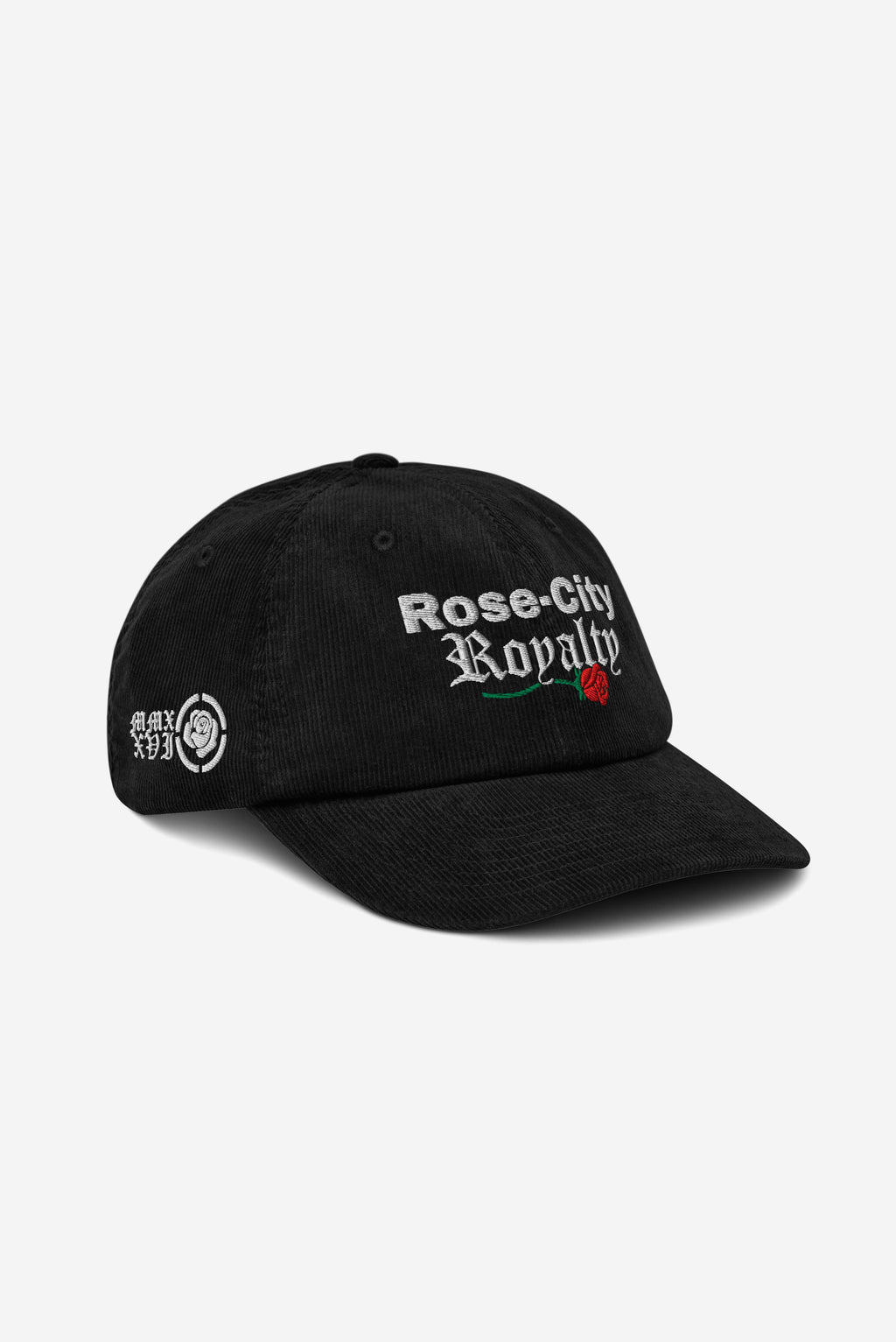 Rose City Royalty - Corduroy Hat (Black)