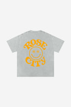 Rose-City Smile - Snow Washed T-Shirt (Grey)