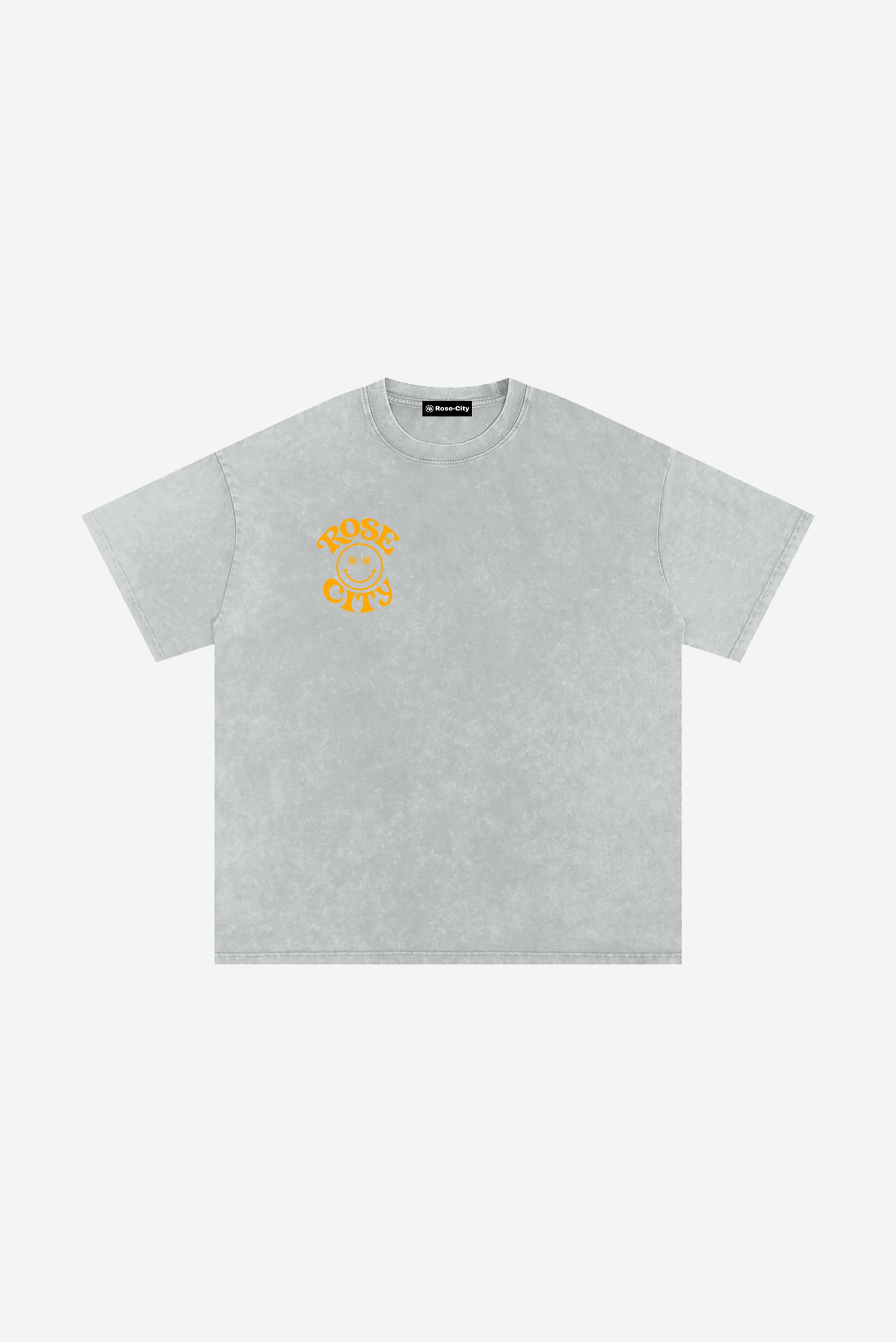 Rose-City Smile - Snow Washed T-Shirt (Grey)