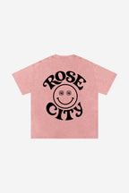 Rose-City Smile - Snow Washed T-Shirt (Pink)