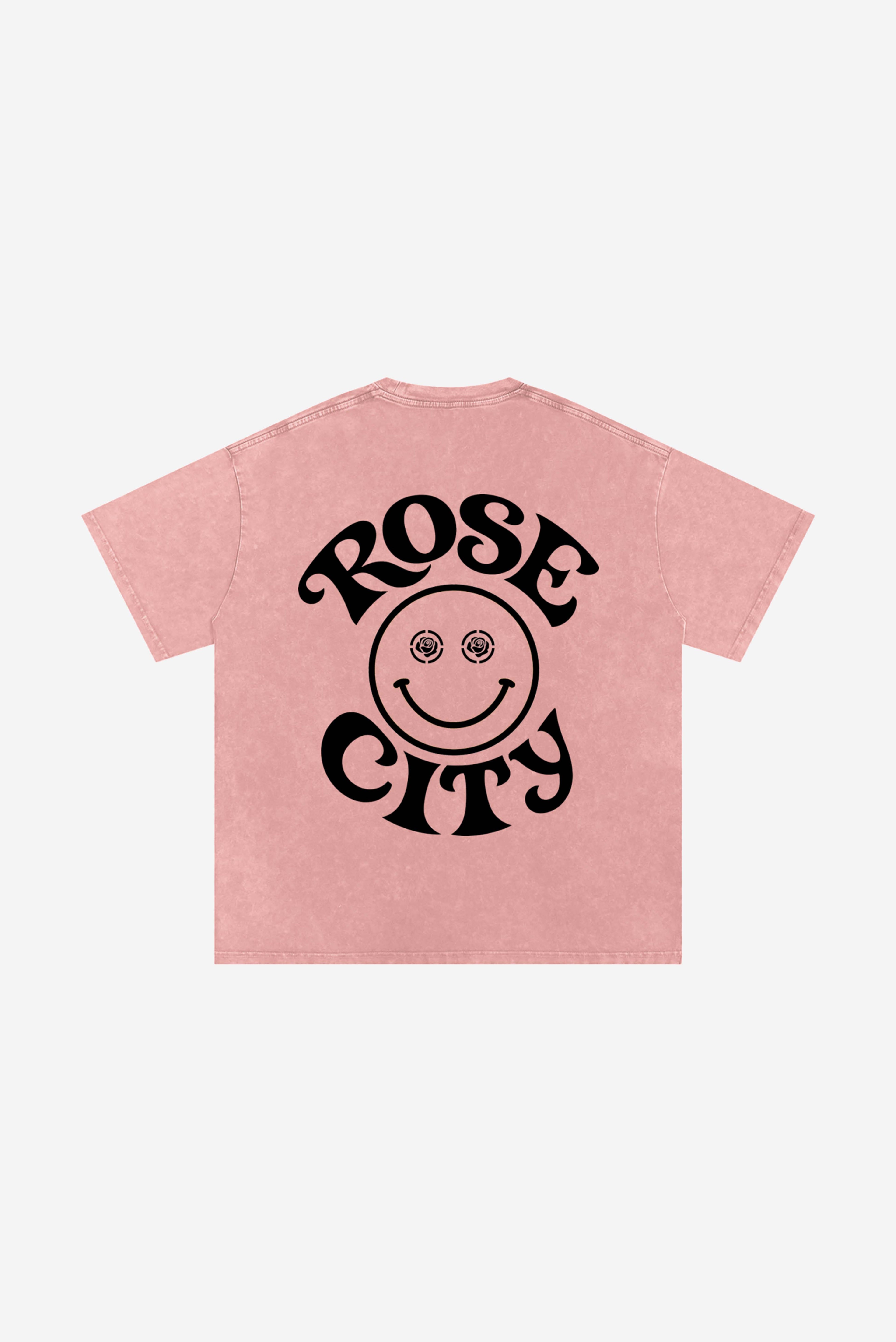 Rose-City Smile - Snow Washed T-Shirt (Pink)