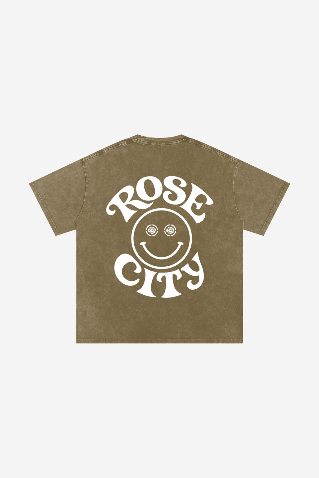 Rose-City Smile - Snow Washed T-Shirt (Green)