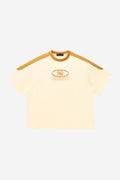 Rose-City Worldwide - Color Block Oversized T-Shirt (Tan/Cream)
