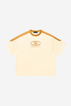 Rose-City Worldwide - Color Block Oversized T-Shirt (Tan/Cream)