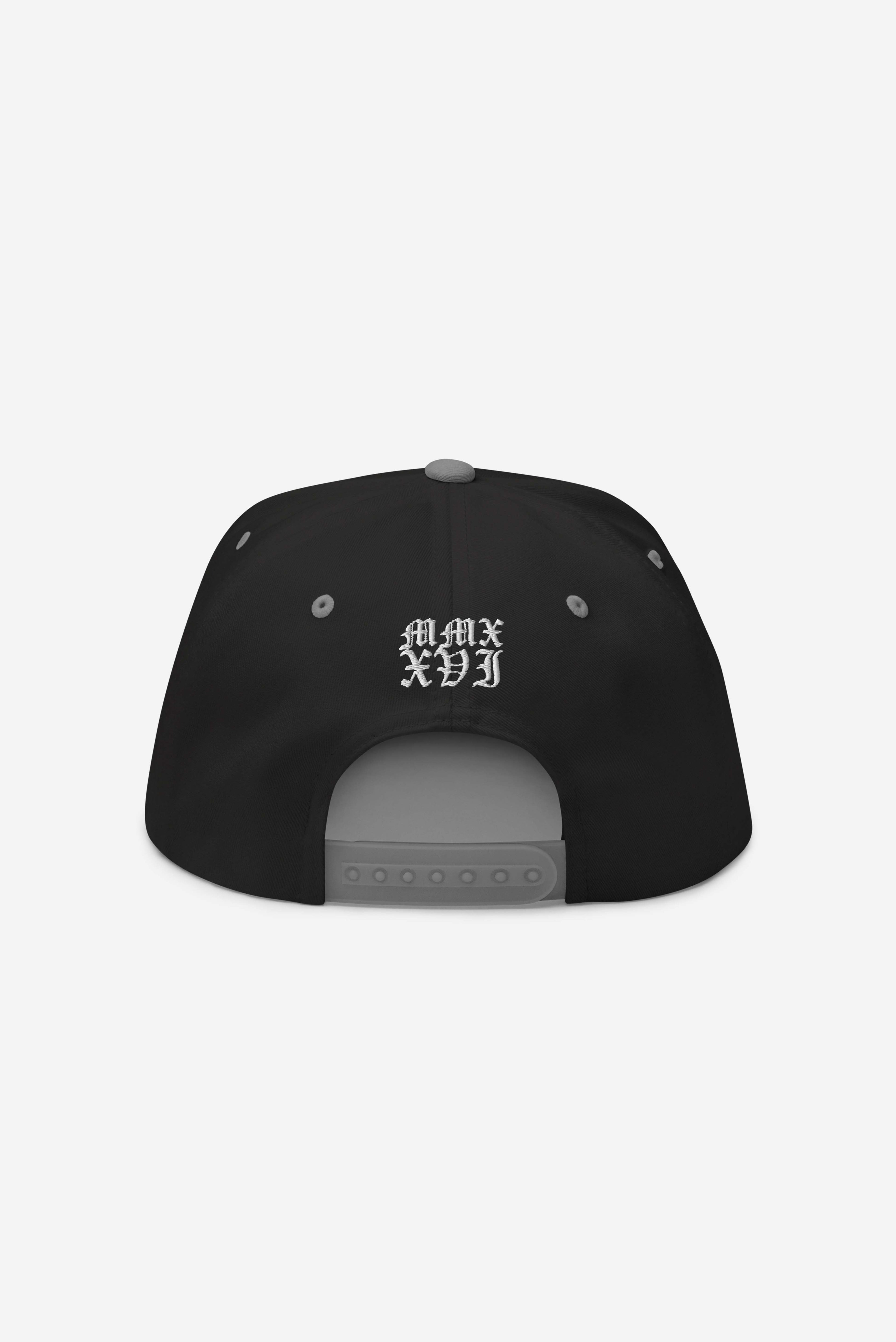Rose-City - Logo - A Frame Flat Bill Cap (Black/Grey)
