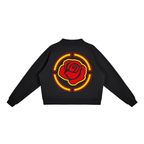 Essential Fleece Mock-Neck Crew Sweatshirt