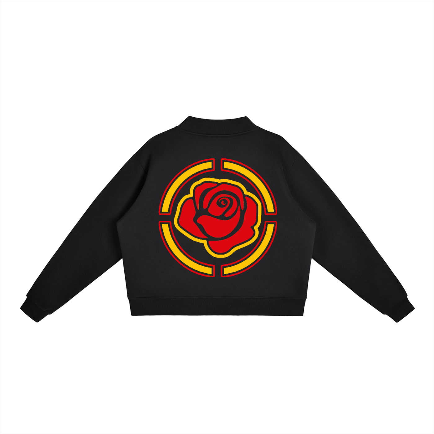 Essential Fleece Mock-Neck Crew Sweatshirt