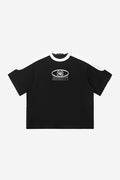 Rose-City Worldwide - Color Block Oversized T-Shirt (White/Black)