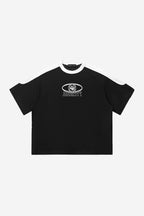 Rose-City Worldwide - Color Block Oversized T-Shirt (White/Black)