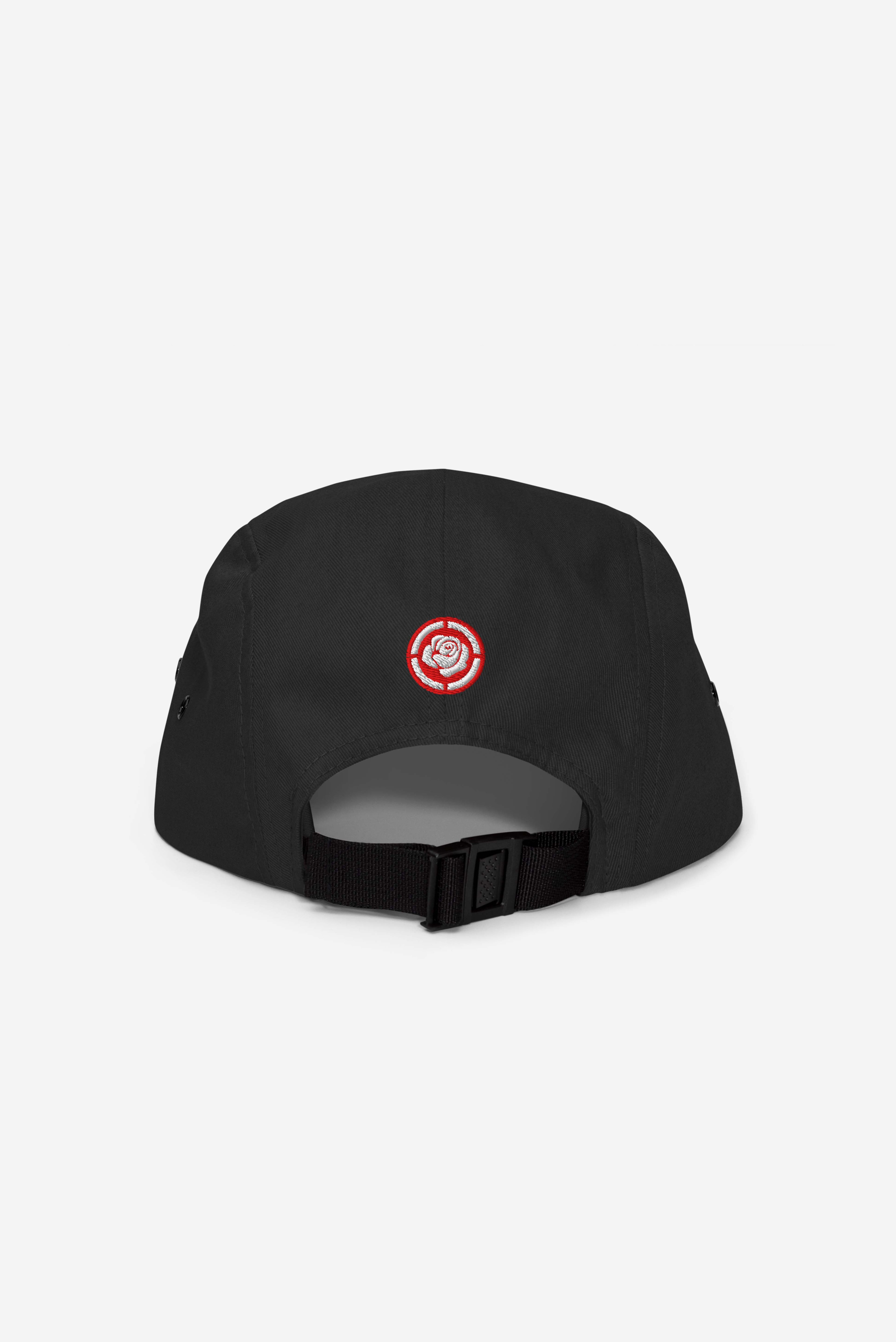 Rose City Text Logo - Five Panel Cap (Black)