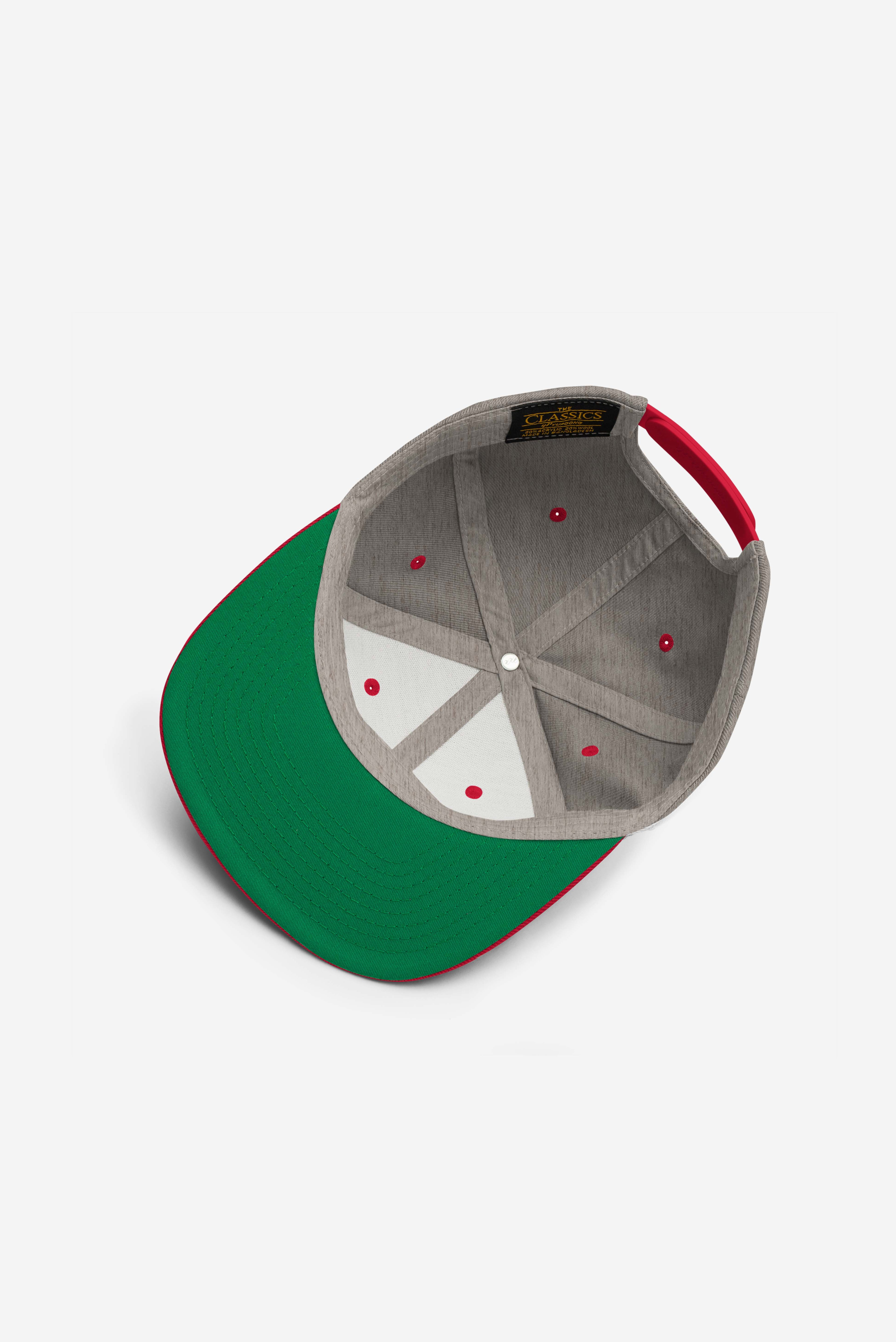 RC Emblem - Snapback Hat (Heather Grey/Red)