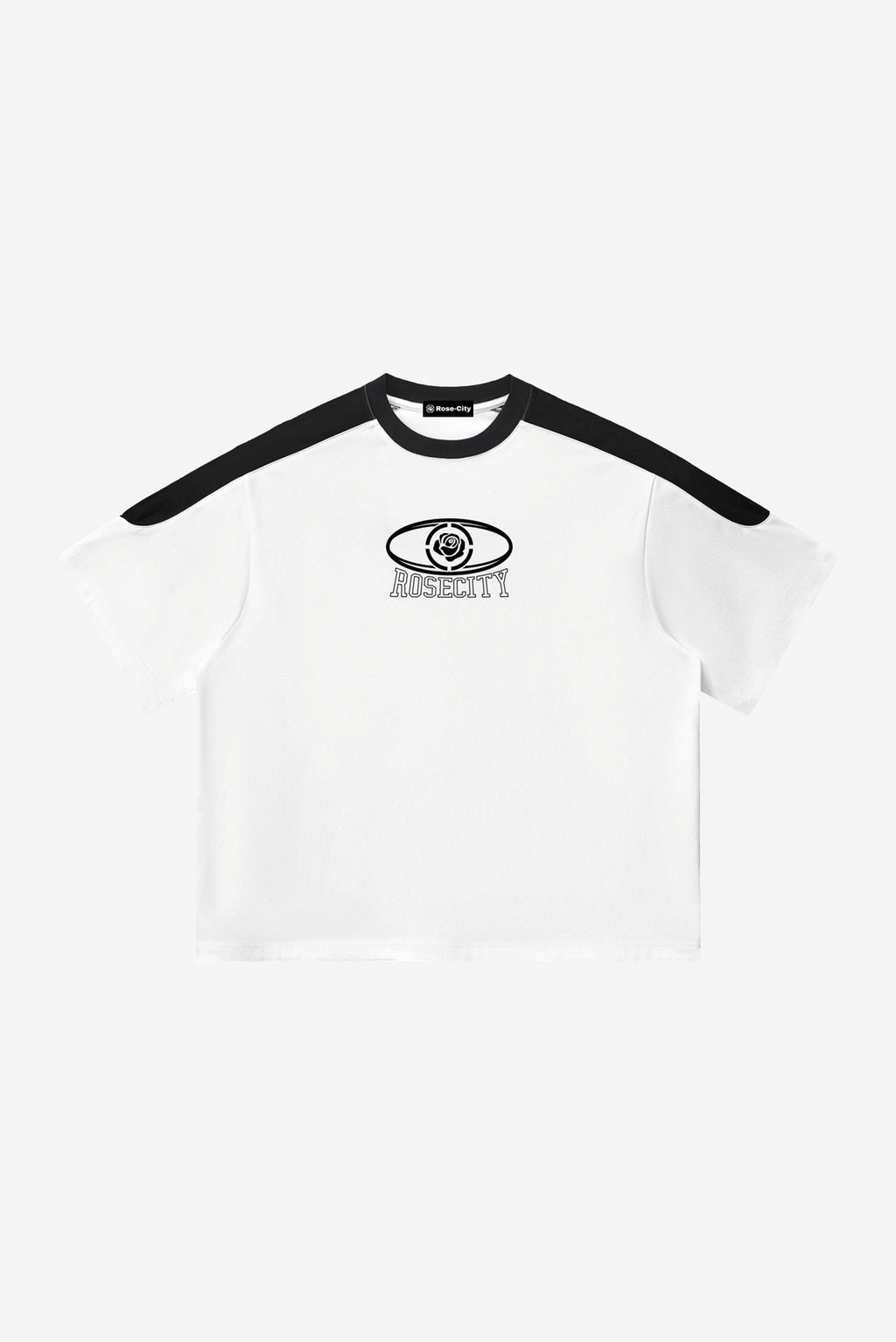 Rose-City Worldwide - Color Block Oversized T-Shirt (Black/White)