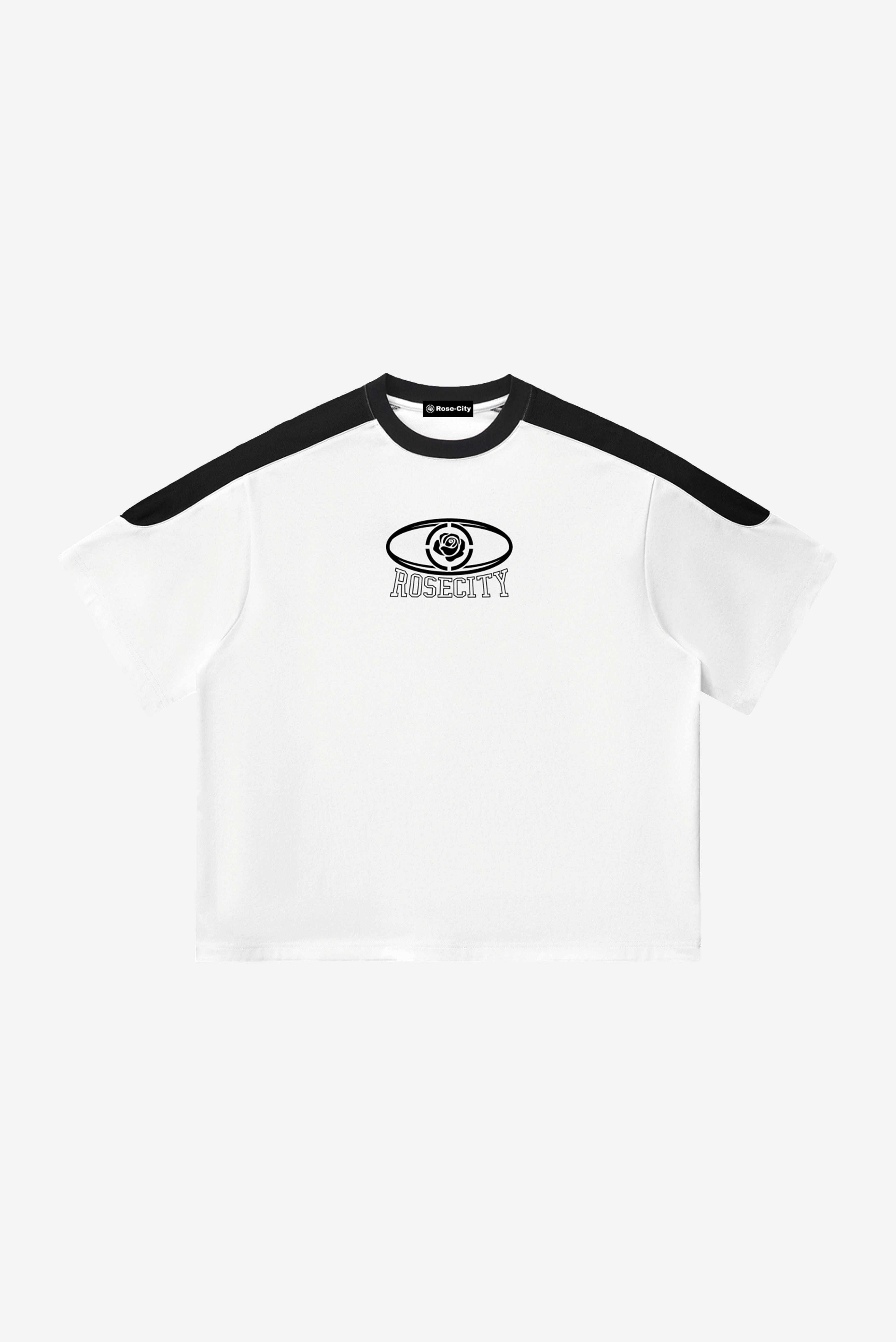 Rose-City Worldwide - Color Block Oversized T-Shirt (Black/White)