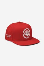 Rose-City - Logo - A Frame Flat Bill Cap (Red)
