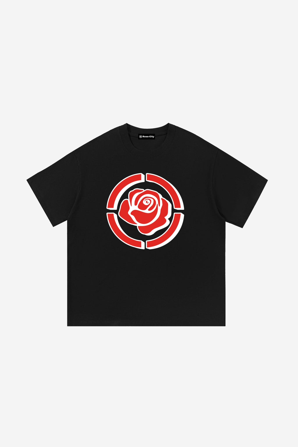 Rose-City Retro - T-Shirt (Black)