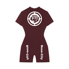Women's Quarter-Zip Short Sleeve Romper
