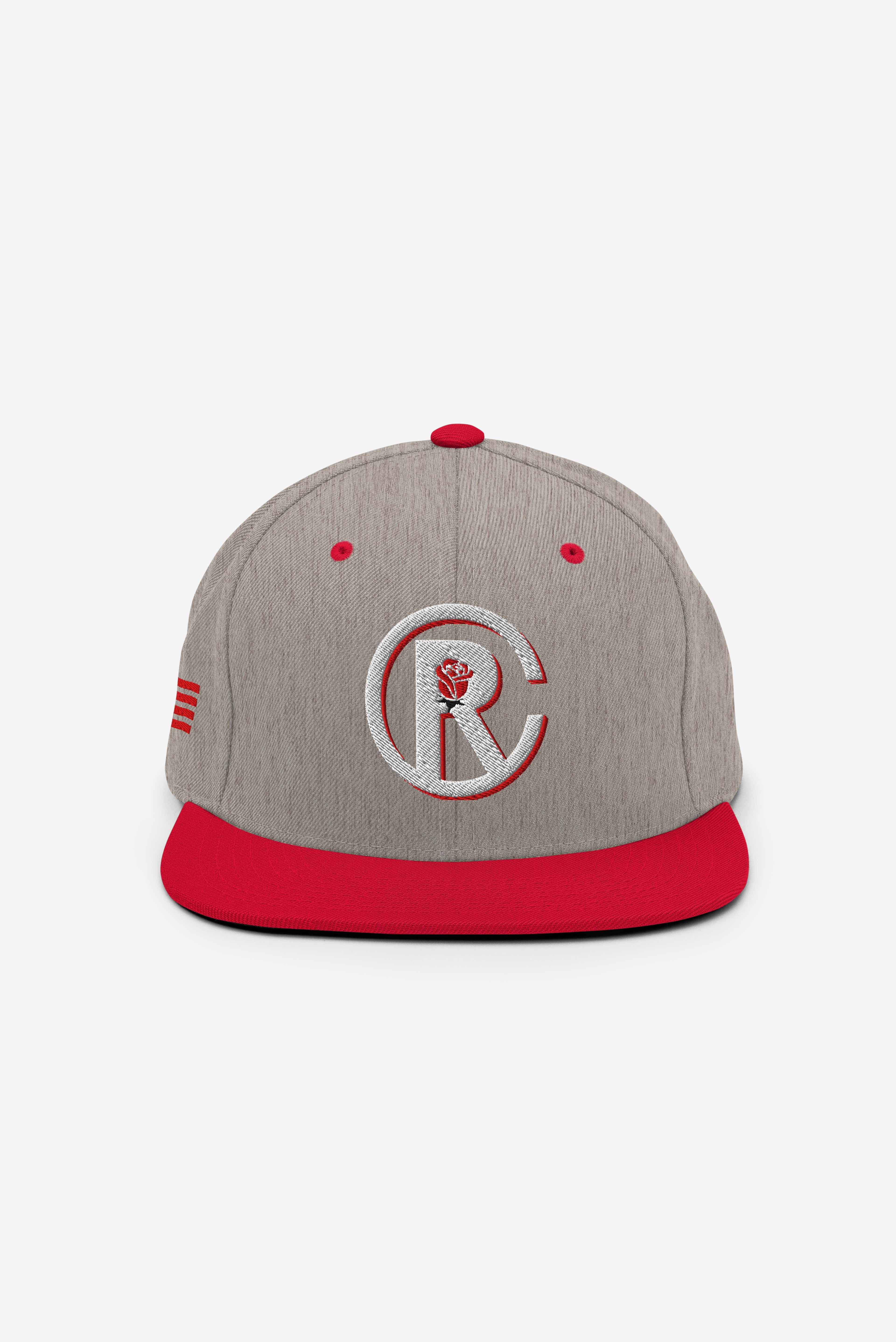 RC Emblem - Snapback Hat (Heather Grey/Red)