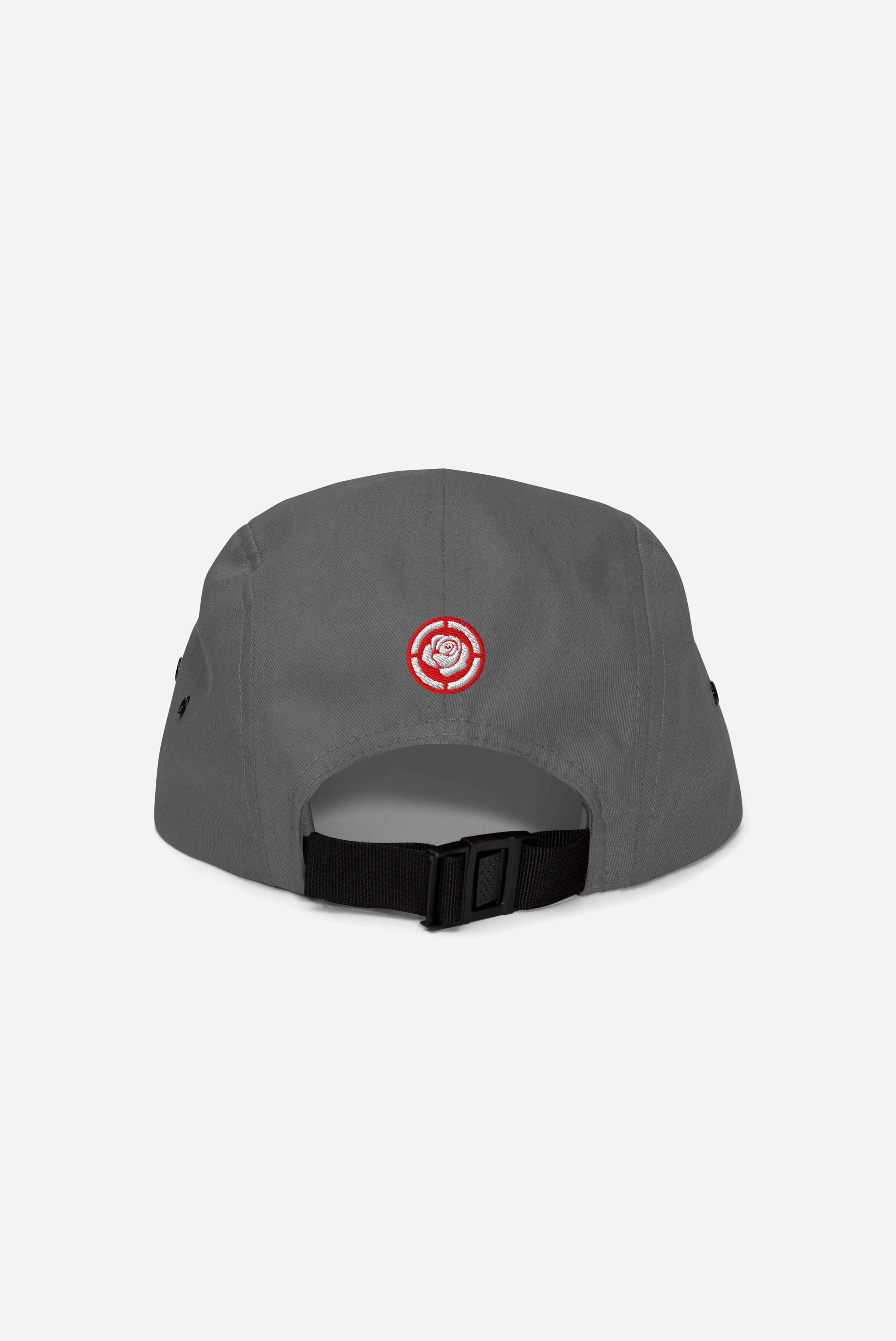 Rose City Text Logo - Five Panel Cap (Grey)