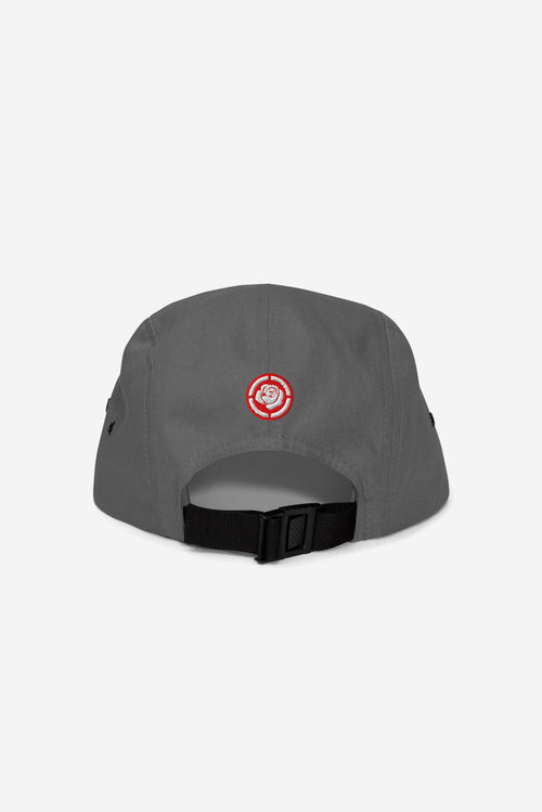 Rose City Text Logo - Five Panel Cap (Grey)