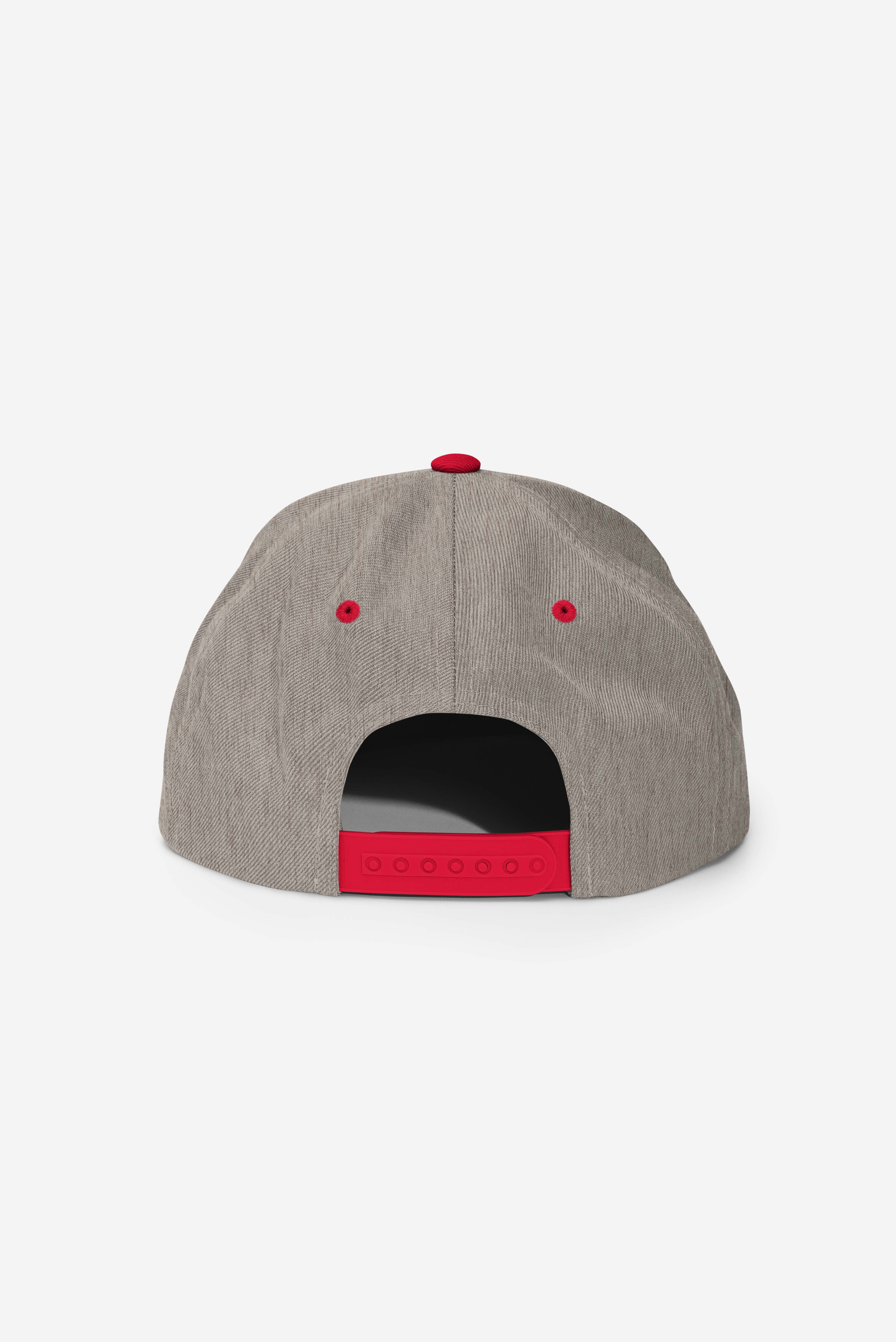 RC Emblem - Snapback Hat (Heather Grey/Red)