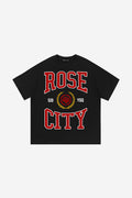 Rose-City Collage - T-Shirt (Black)