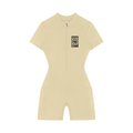 Women's Quarter-Zip Short Sleeve Romper