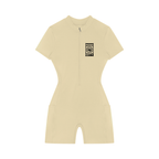 Women's Quarter-Zip Short Sleeve Romper