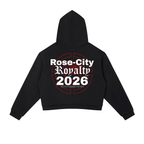 Contrast Side Stripe Cropped Hoodie