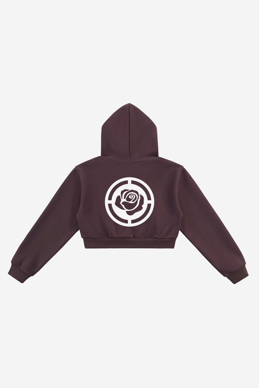 Rose City - Women's Essential Cropped Fleece Hoodie (Burgendy)