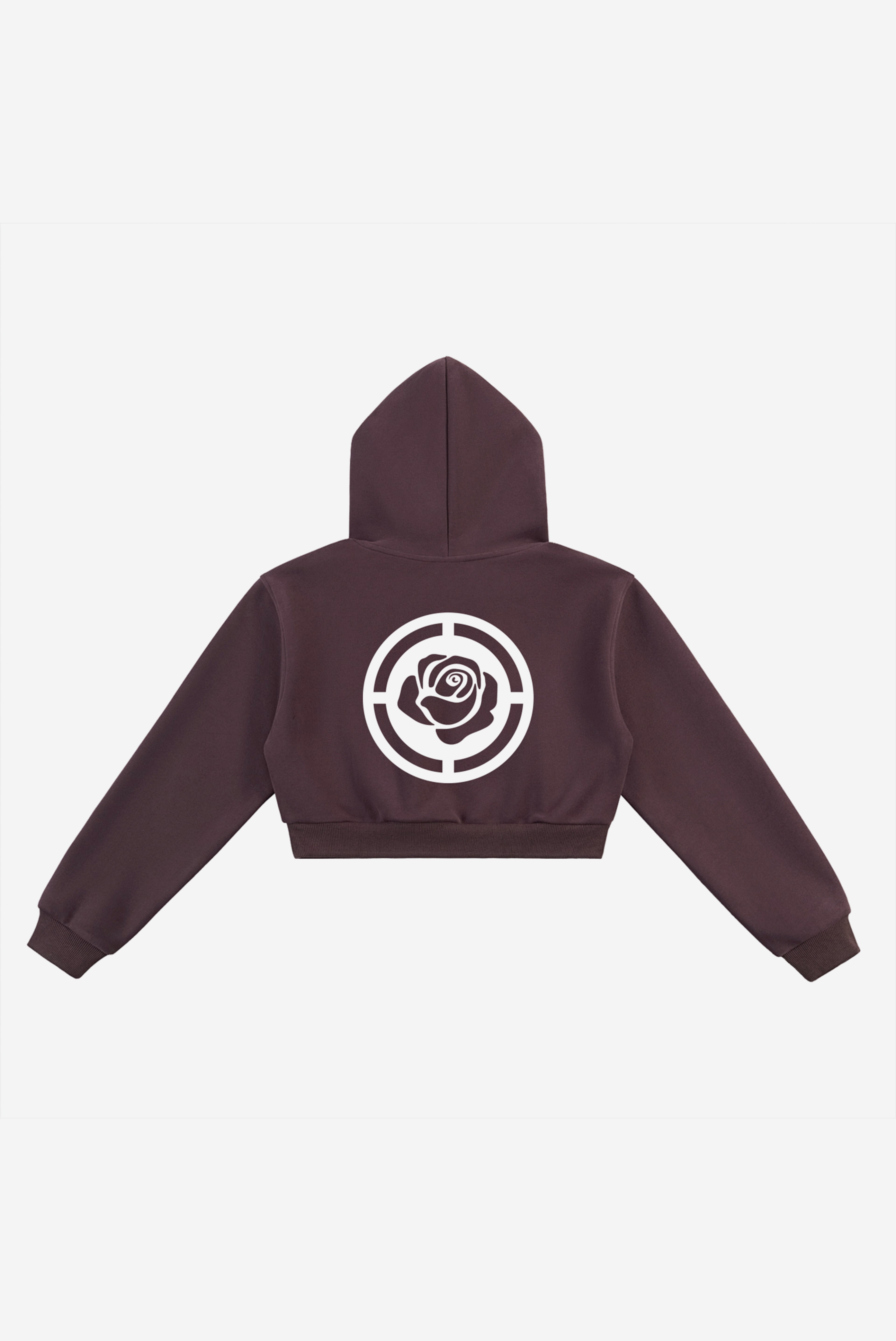Rose City - Women's Essential Cropped Fleece Hoodie (Burgendy)