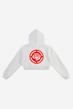 Rose City - Women's Essential Cropped Fleece Hoodie (Heather Grey)