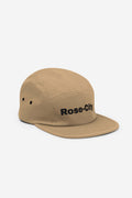 Rose City Text Logo - Five Panel Cap (Khaki)