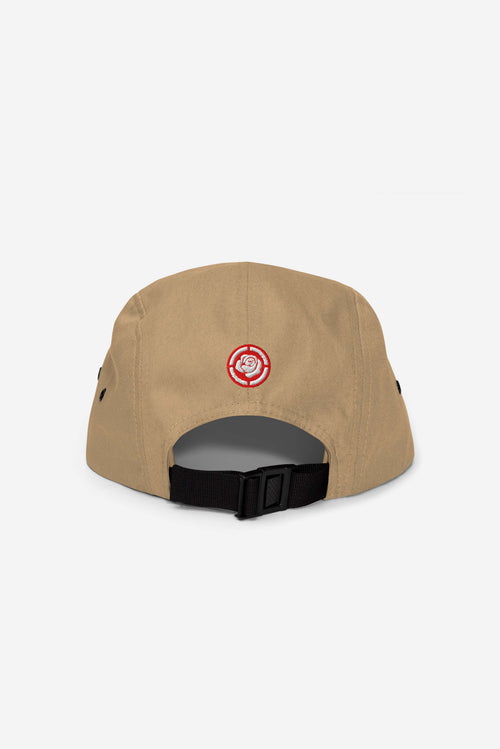 Rose City Text Logo - Five Panel Cap (Khaki)