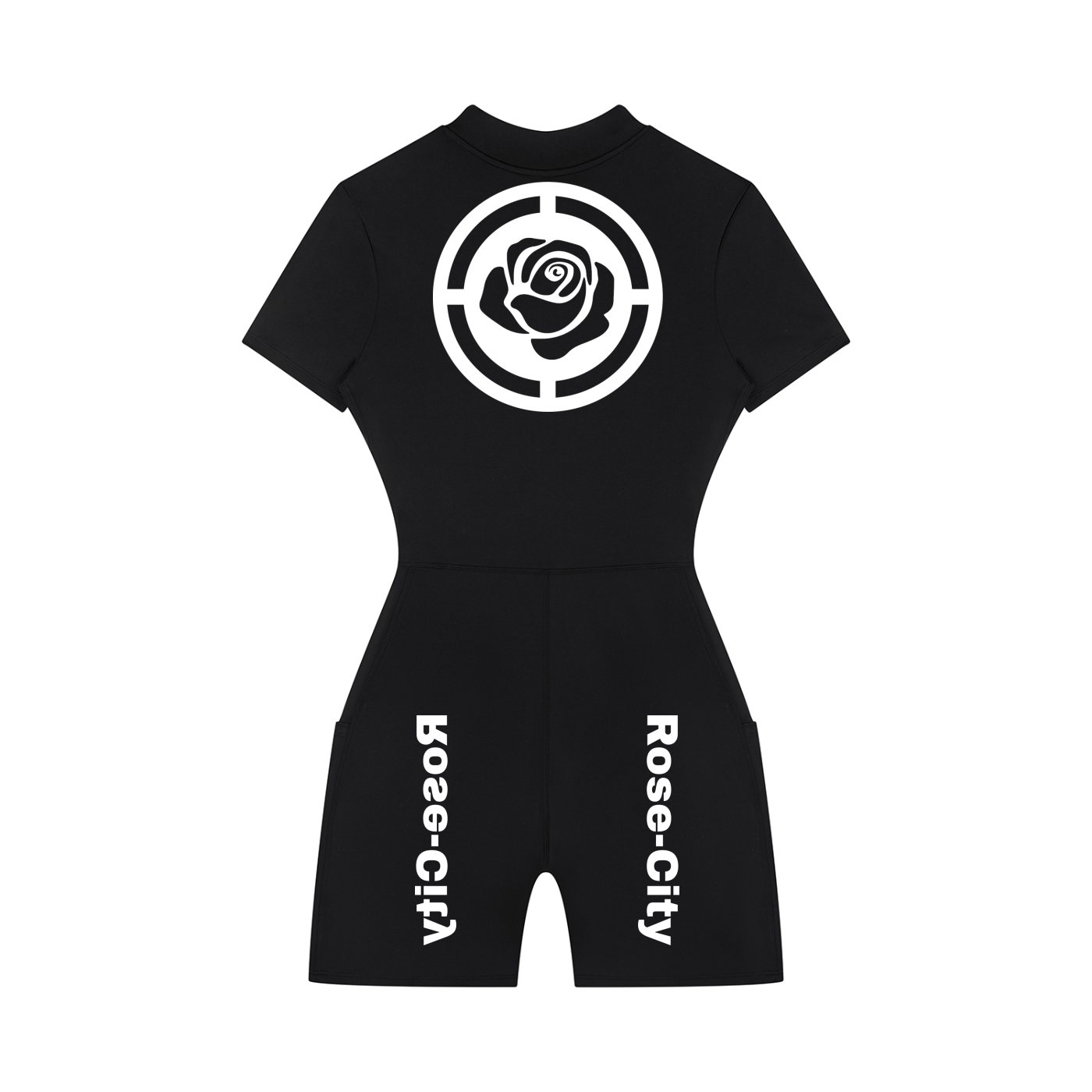 Women's Quarter-Zip Short Sleeve Romper