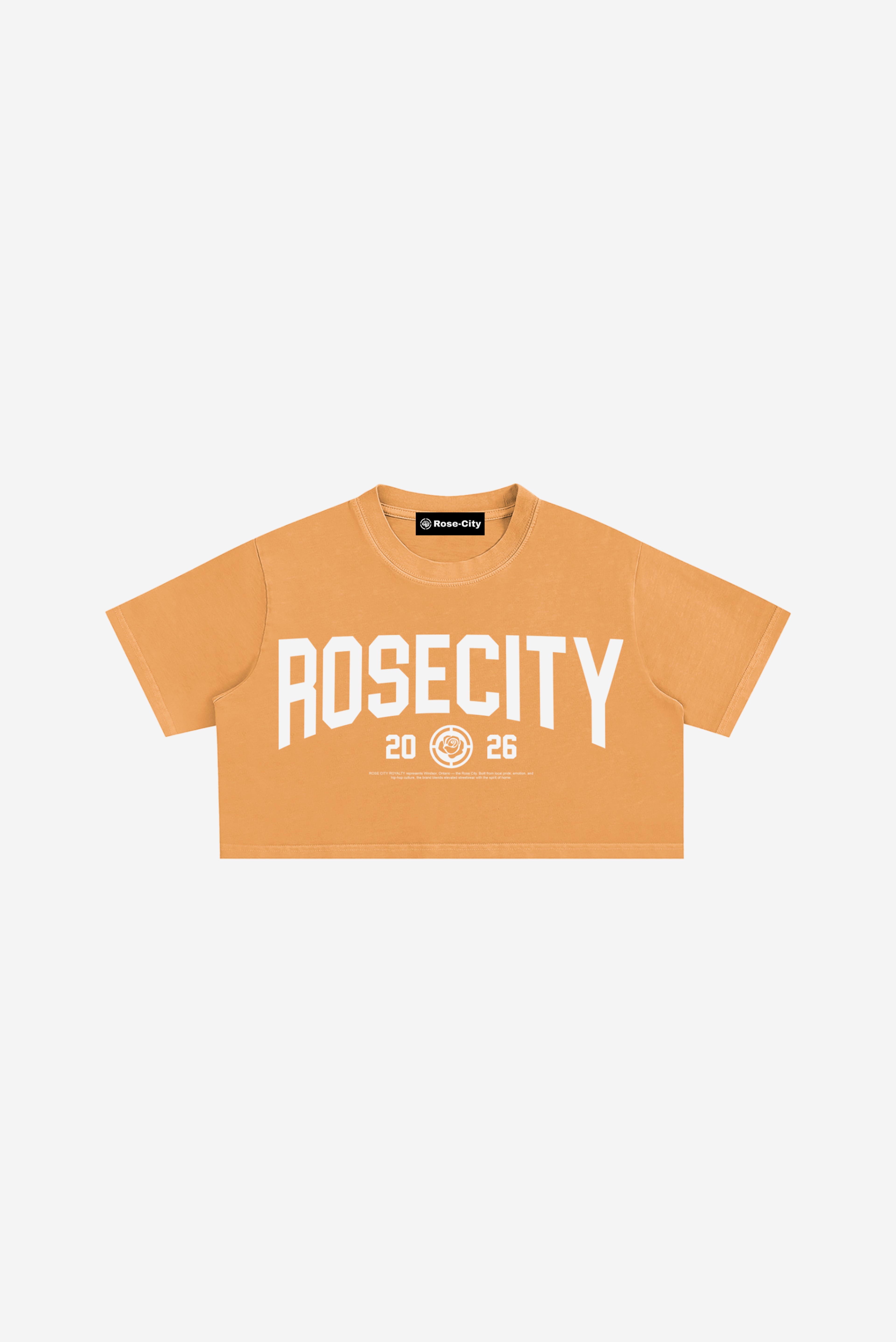 RC State - Snow Washed Crop Top (Orange)