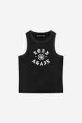 Born Again - Womens Snow Washed Tank Top (Black)