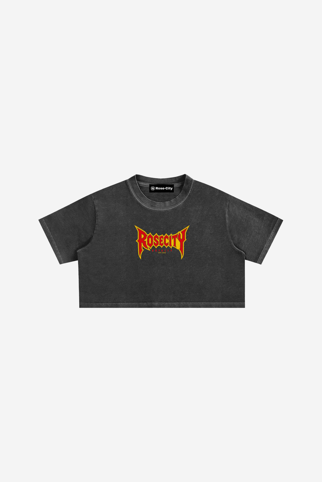 RC Concert - Snow Washed Crop Top (Black)