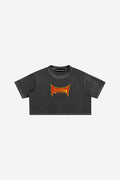 RC Concert - Snow Washed Crop Top (Black)